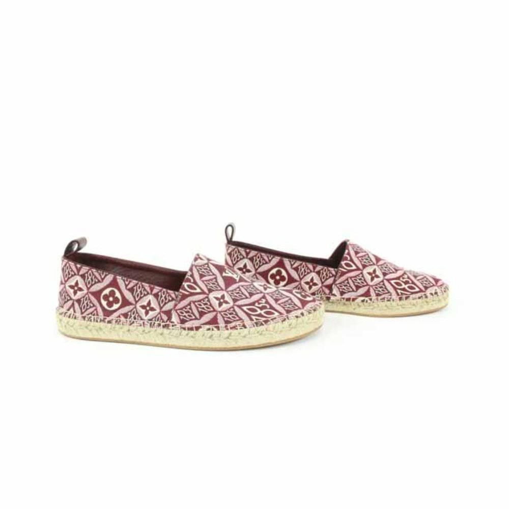 Louis Vuitton Sz 39.5 Burgundy Since 1854 Starboard Flat Espadrille s27lv99 - Picture 8 of 12